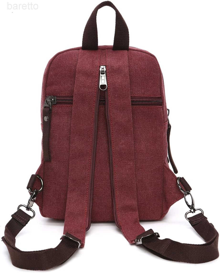 Small Cute Backpack Vintage Casual Canvas Shoulder Bag Daypack 8528bagBlack Z250909