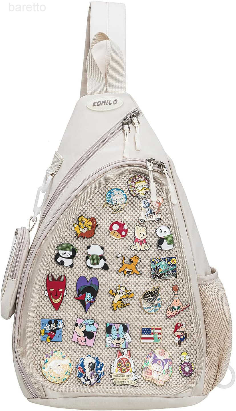 Womens Oxford Ita Bag Pin Display Chest Pack Single Shoulder Bag Sport Backpack Packs Hiking Daypack Z250909