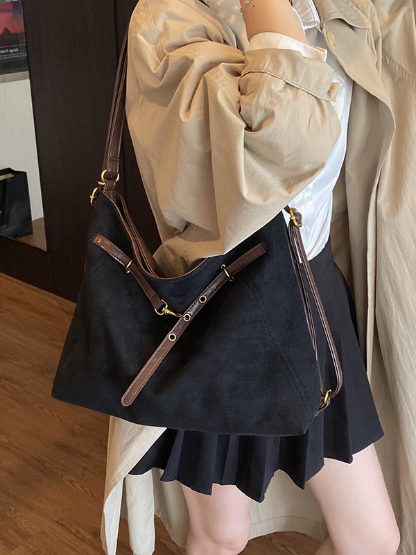 Designer bag free shipping Suede large capacity tote bag new autumn and winter casual commuting tote bag