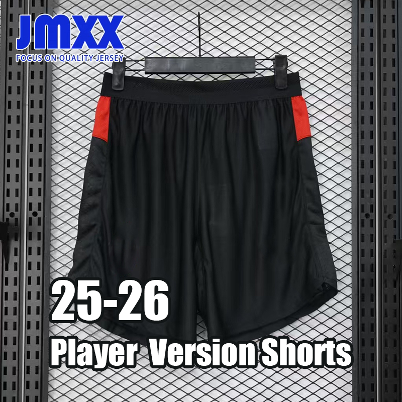 JMXX 25 26 Player Version Shorts ACs Milaons Man Soccer Short Home Away Mens Sport Pants 2025 2026