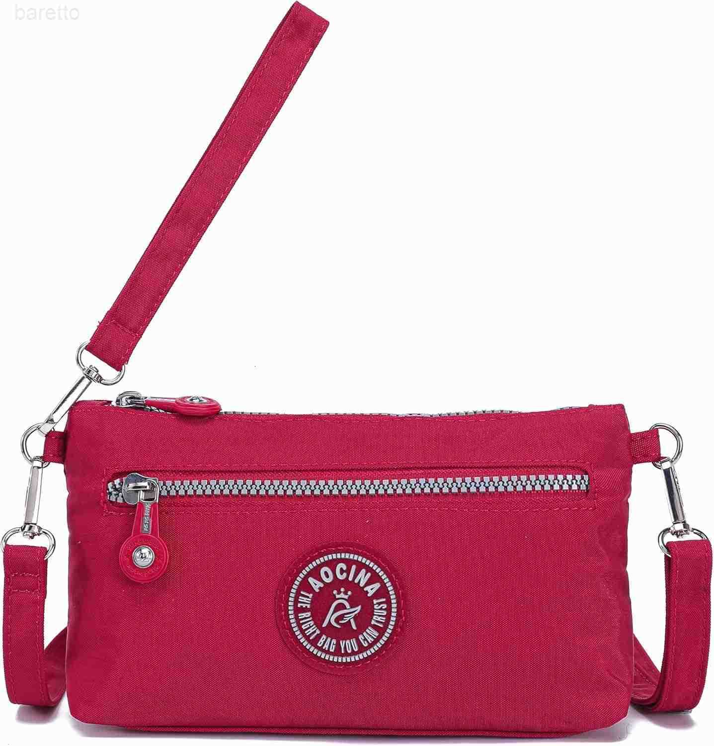 RFID Printed Wristlet Wallet for Women Small Crossbody Purse Nylon Clutch Bag with Card Slots MultiPockets Z250909