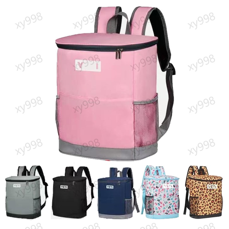 Packs Isothermic Ice Bags Waterproof Cooler Bag Thermal Insulated Black Leopard Backpacks Lunch Food Box For Camp Travel