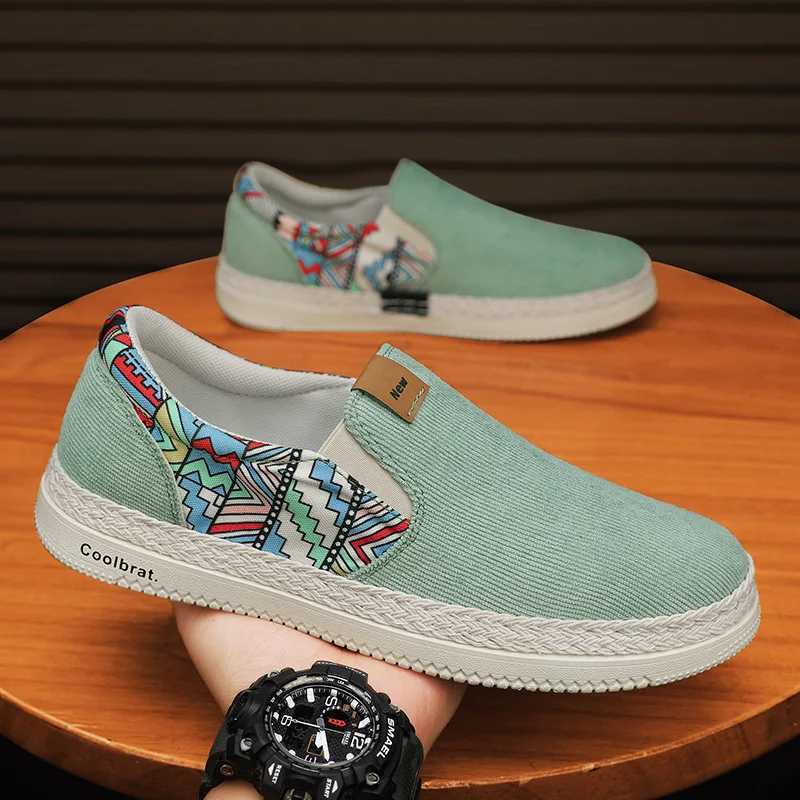 Flat Canvas Shoes For Men Fisherman Linen Cloth Loafers Summer Mens Sneakers New Style Shoes Sneakers Male Casual Shoes Man L250908