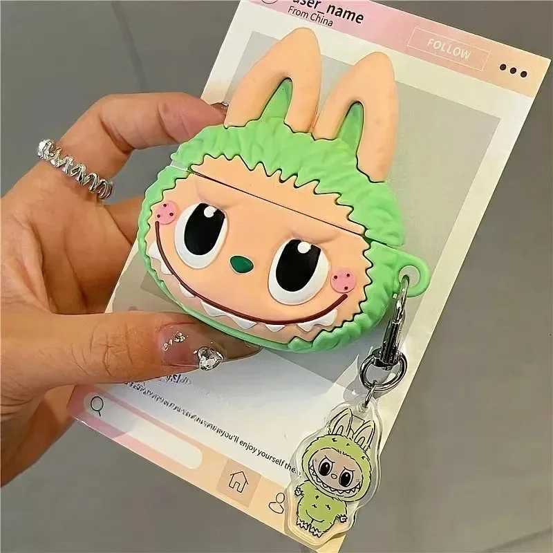 Designer For AirPods 1 2 3 4 Pro 2 Case 3D Cute Cartoon Silicone Earphone Protective Case phone Box With Pendant Cover R250909