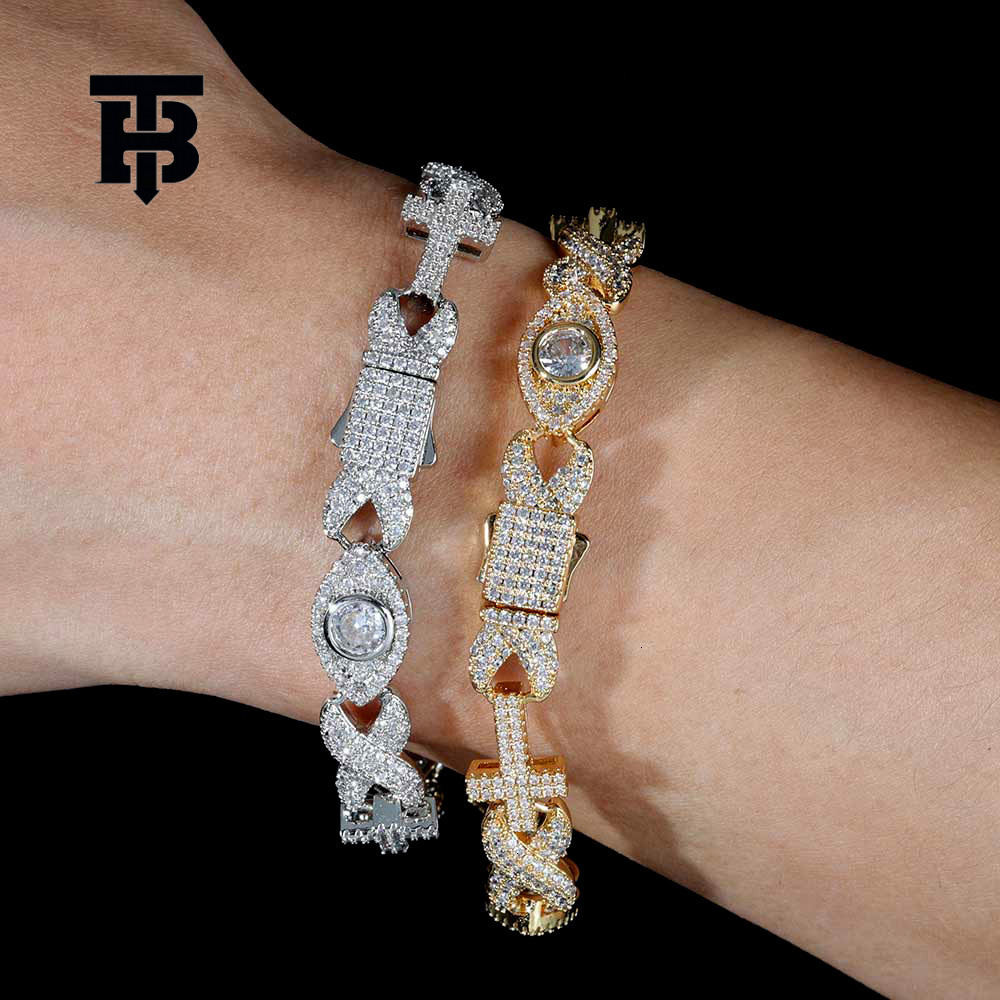 TB BHULAMTE Free Shipping New Designer Accessories Hip-hop Bracelet Eye Shape Chain Trendy Cross-border Jewelry Accessories Mens Bracelet Customizatio
