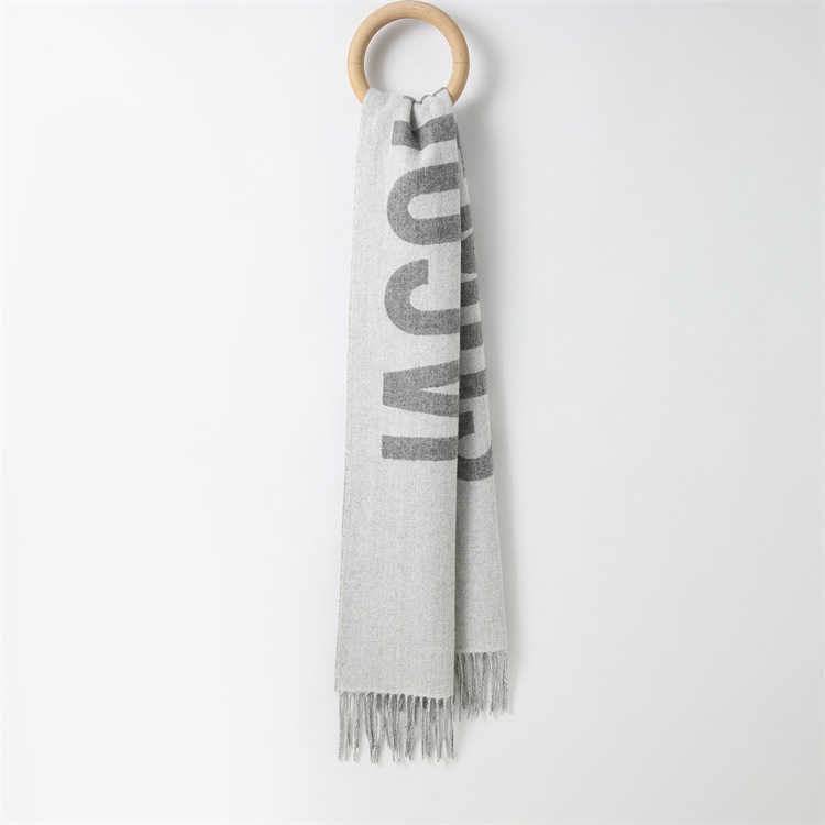 Jmus Scarf 2024 Autumn Winter New Unisex Letter Jacquard Warm Tassel Wool Neck Scarf Shawl L250904 1ZVA7