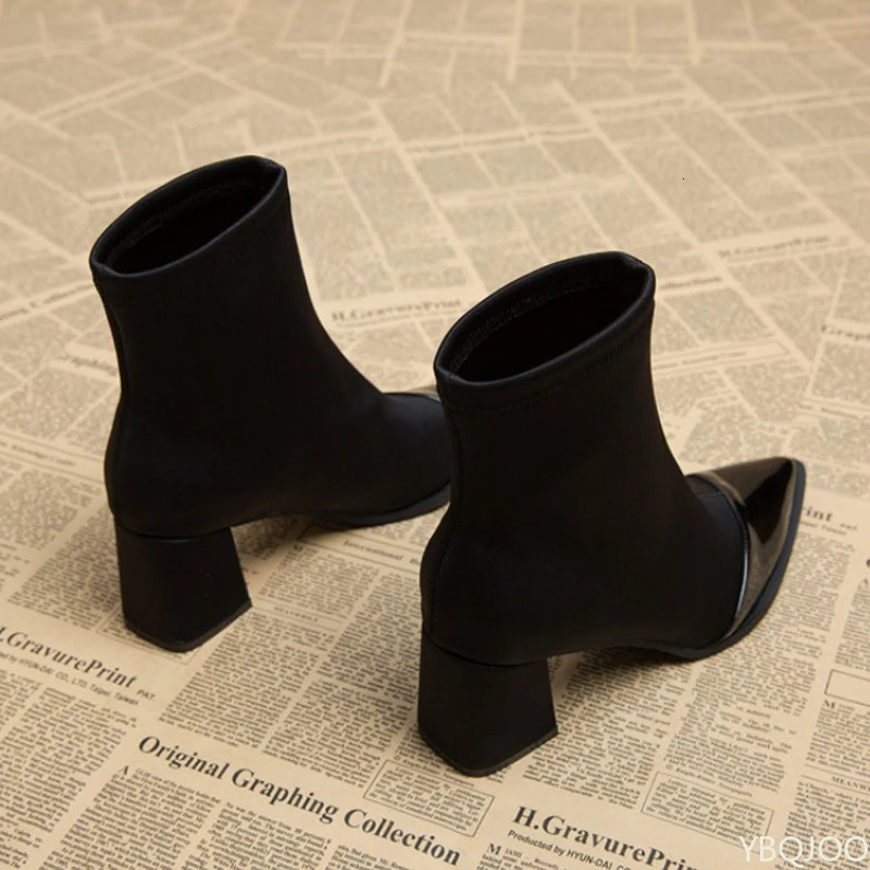 Spring and Autumn Fashionable High Heels Pointed Womens Short Boots Look Thin Tall ner Fashion 250909