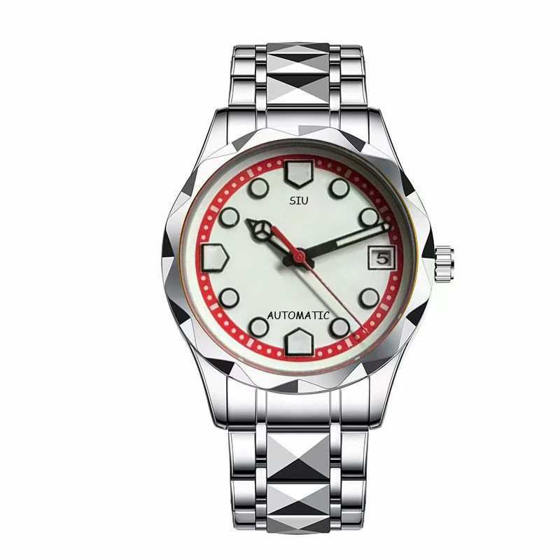Men's F1 Style Watch with Box - 38MM Stainless Steel Case & Bracelet with Auto-Mechanical Precision Movement