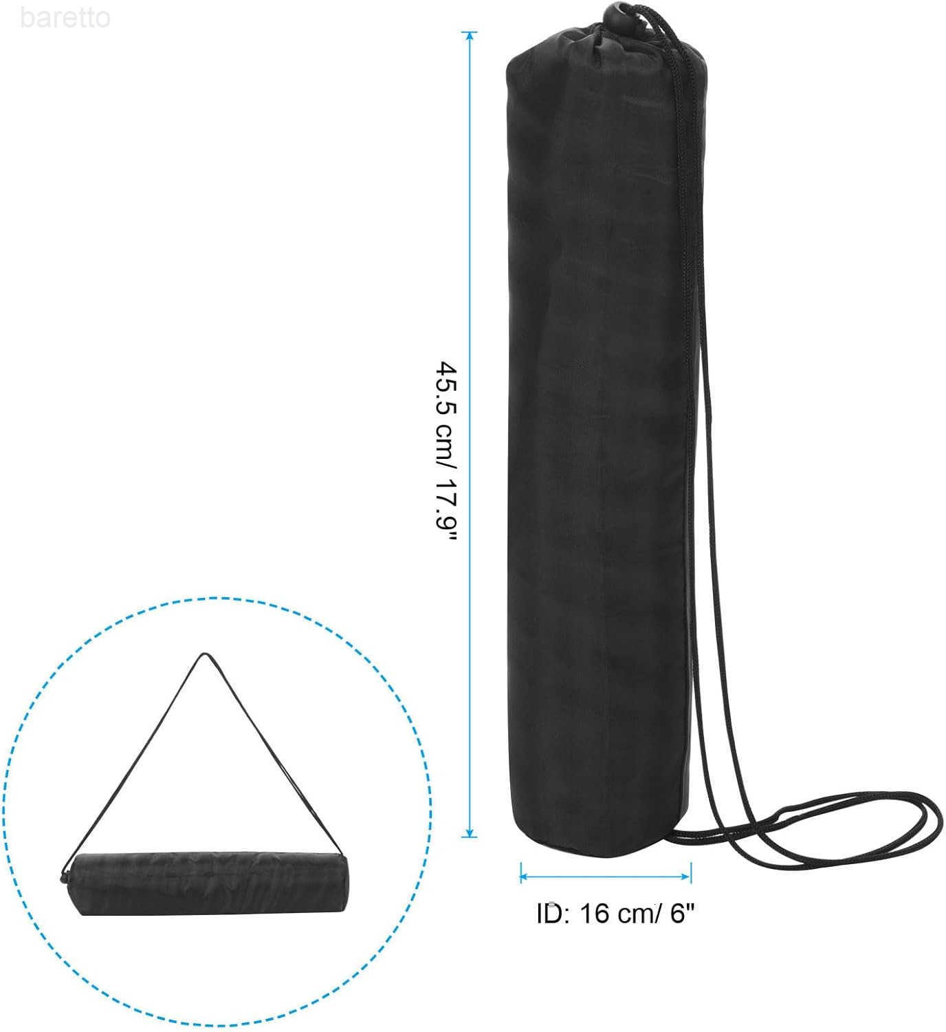 17x6 Inch Ultra Mini Tripod Monopod Case Bag Nylon Foldable Tripod Carrying Case Storage Bag with Shoulder Strap for Outdoor Travel Camping Black Z250