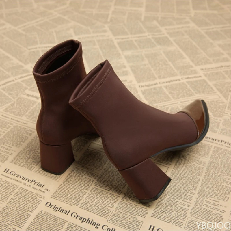 Spring and Autumn Fashionable High Heels Pointed Womens Short Boots Look Thin Tall ner Fashion 250909