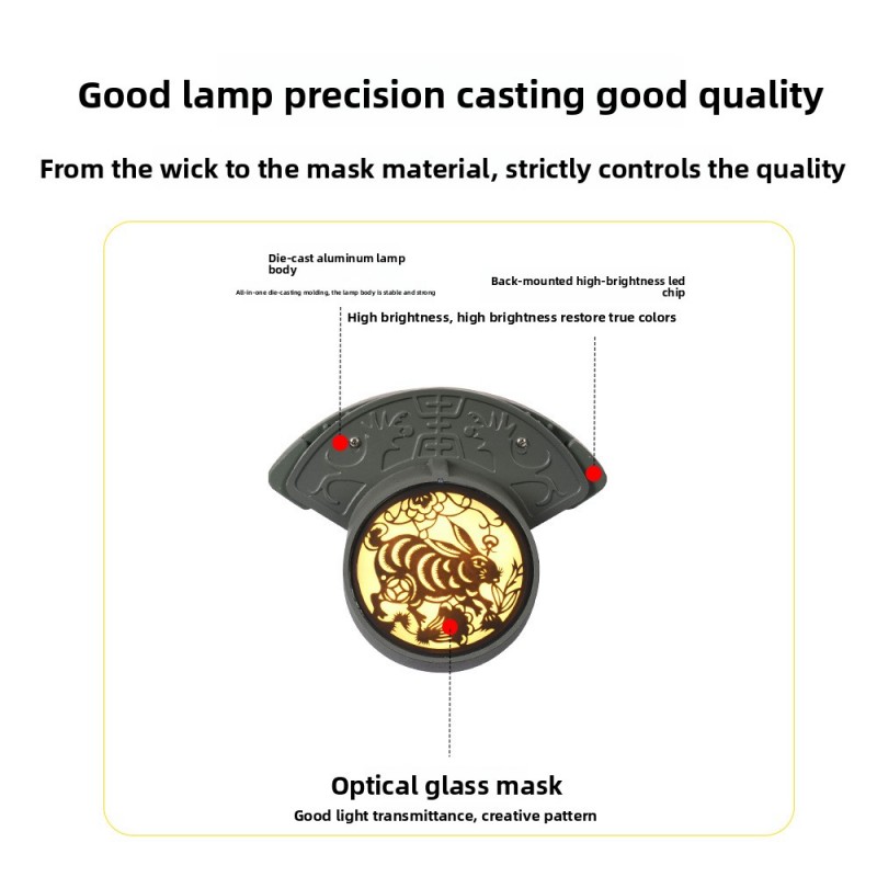 High - Quality LED Corrugated Roof Light, Die - cast Aluminum Body, with Creative Pattern Optical Glass Mask