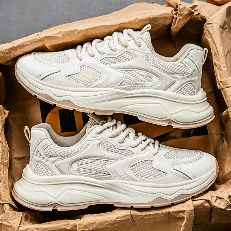 Free Shipping 2025 Summer New Men's Breathable Mesh Shoes Lightweight Running Walking Shoes Casual Dad Sneakers