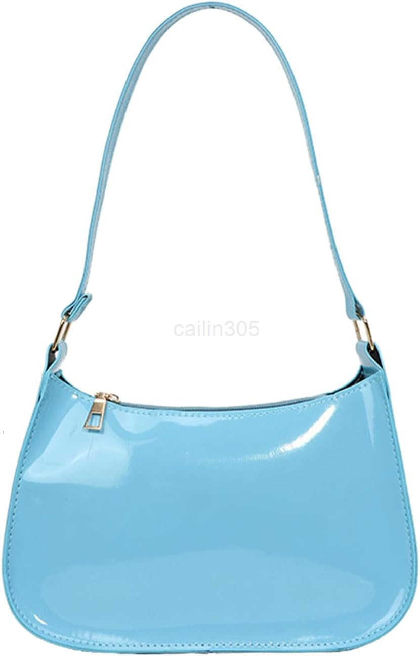 Leather Clutch Purse Shiny Evening Handbags for Women Armpit Shoulder Bag MINI Hobos Z25909