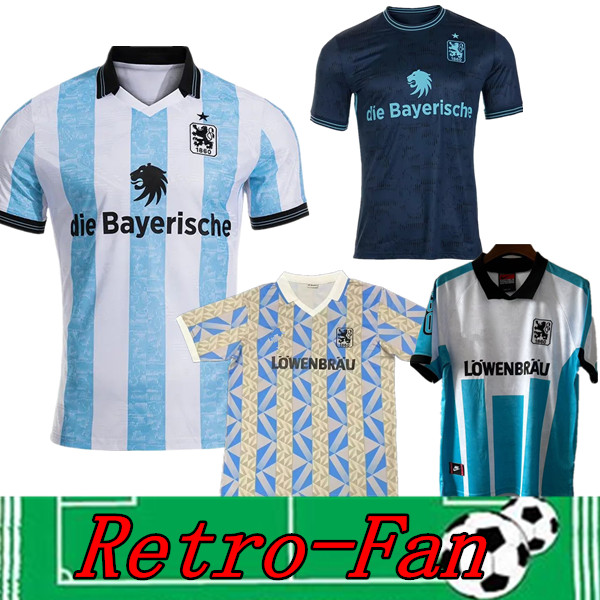 25 26 TSV 1860 MunchenS Soccer Jerseys Retro1992 1996 NIEDERLECHNER HAUGEN STEINKOTTER CHRISTIANSEN 2025 2026 WOLFRAM JACOBSEN VERLAAT football Men shirt