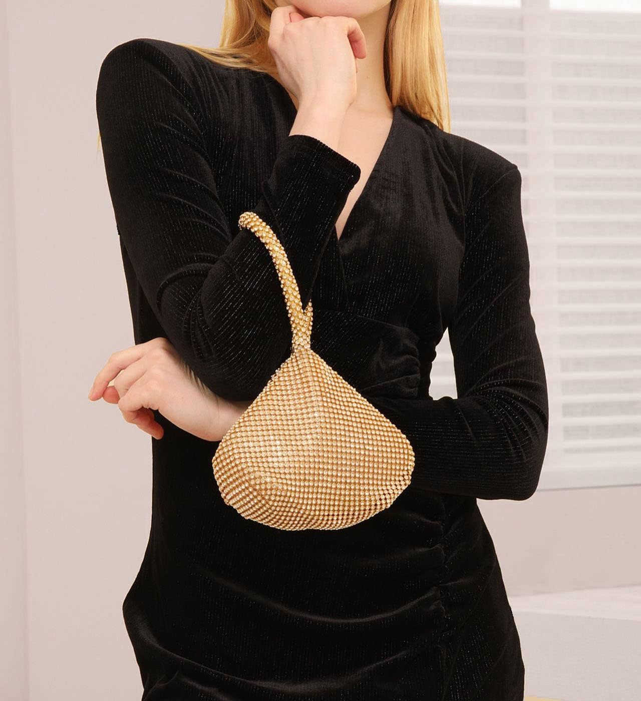 Evening Bag Sparkly Rhinestone Purse Triangle Designer Chain Clutch Purse Bag Party Prom Wedding Purse Z25909