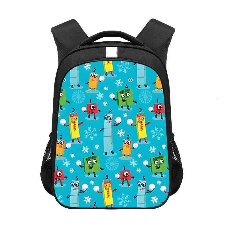 Number Blocks Cartoon Backpack Student Boys Girls BookBag Children School Bag Laptop Shoulder Bags for Men Womeny250714
