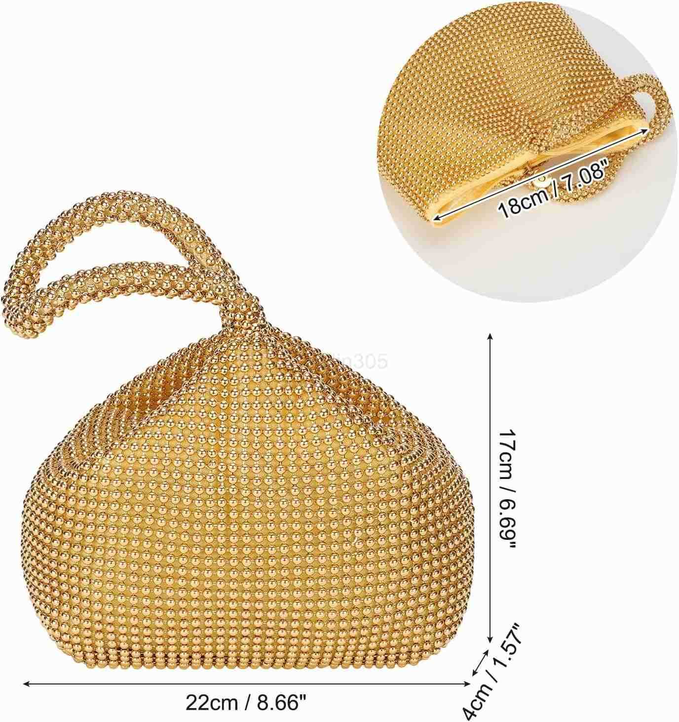 Womens Evening Bags Sparkly Beaded 866 Mini Clutch Vintage Triangle Small Purse Handbag for 1920s Party Wedding Black Z25909