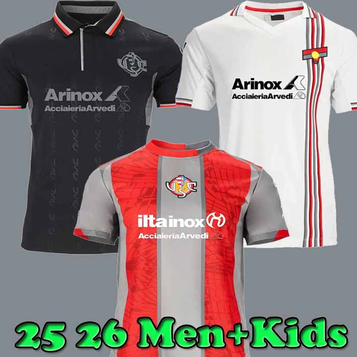 25 26 US Cremonese VARDY Soccer Jerseys DE LUCA VAZQUEZ BONAZZOLI 2025 2026 Grigiorossi VANDEPUTTE ZERBIN T.SANABRIA Football Shirts home away third OKEREKE Men SET