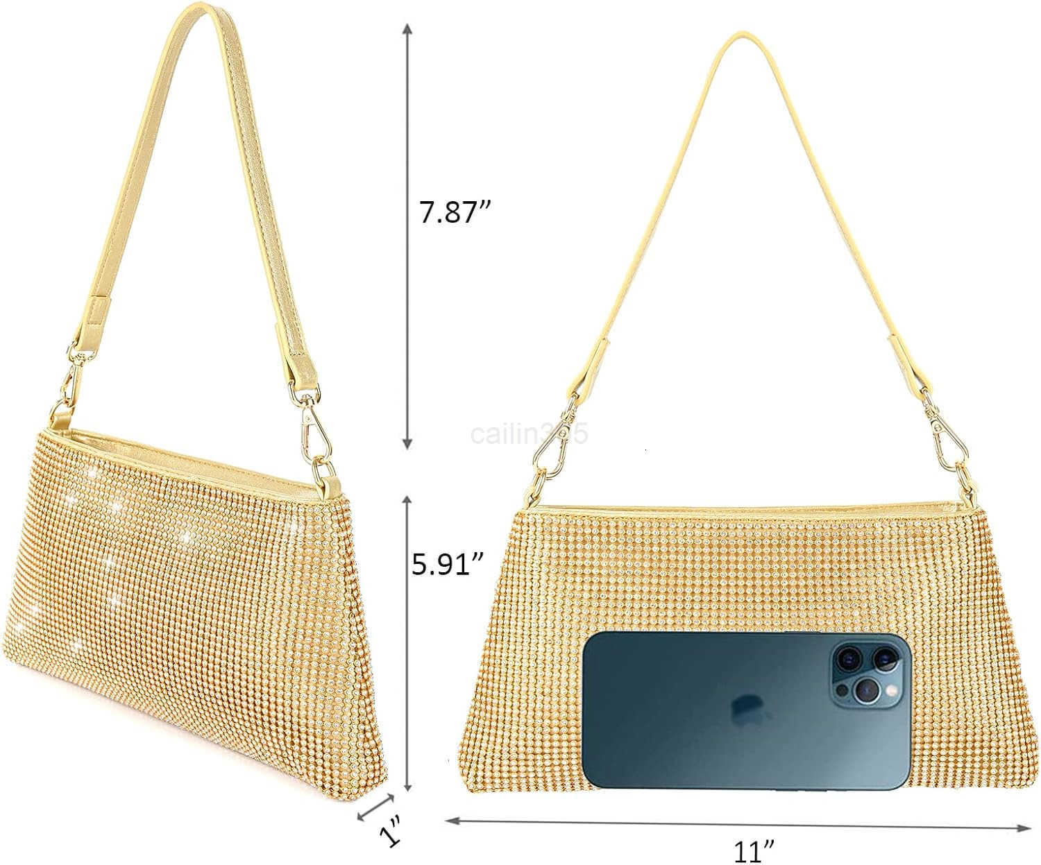 Bling Evening Clutch Bag for Women Lady Girl Bride Rhinestone Purse For Prom Cocktail Party Wedding Engagement Z25909
