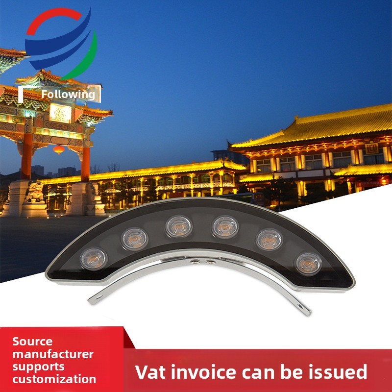 Arc-Shaped LED Corrugated Roof Light, Outdoor Waterproof Landscape Lighting for Building & Architectural Decoration