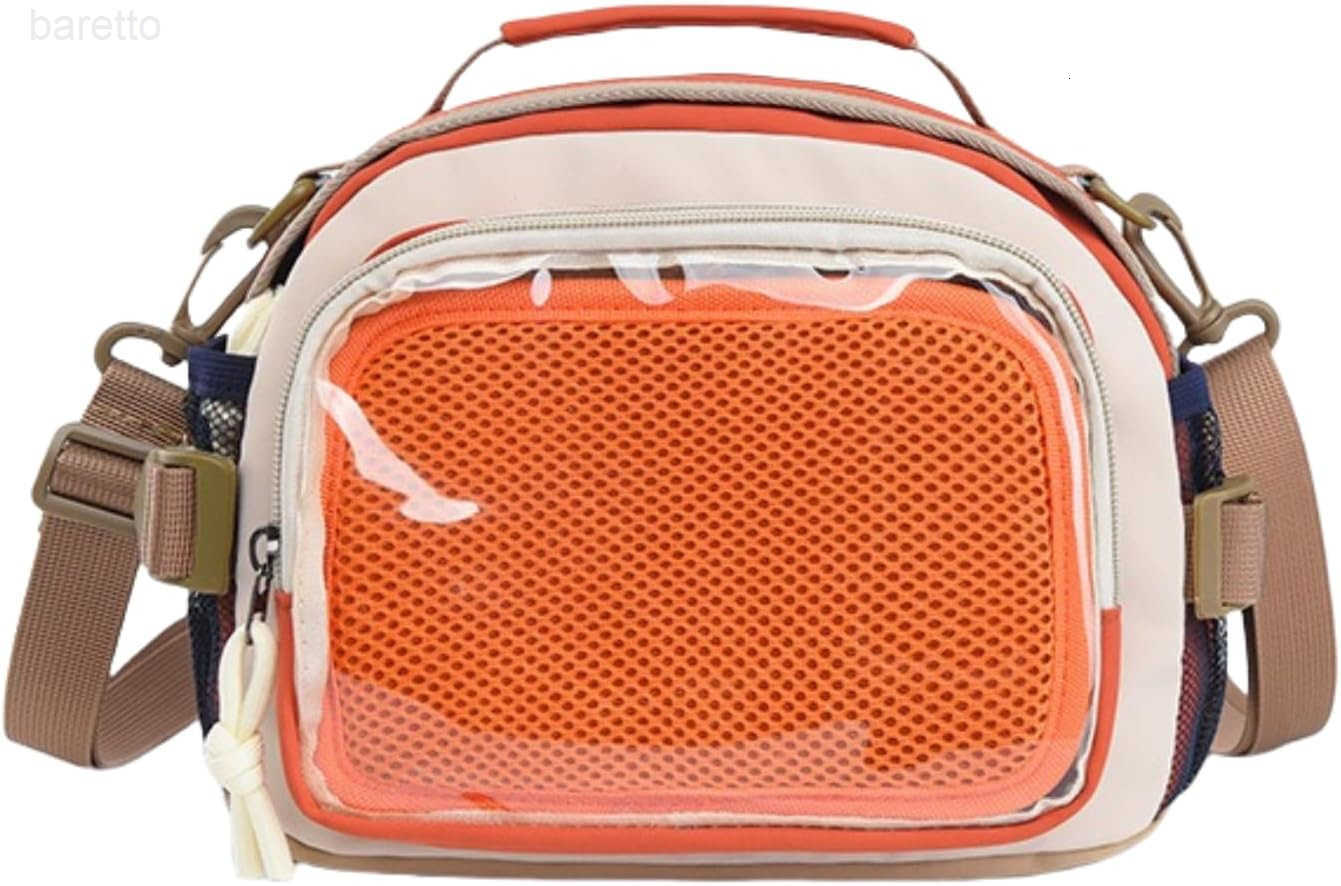 Bag Pin Display Backpack with Insert Canvas Single Shoulder Crossbody Bag Contrast Handbag and Purse for Women Orange Z250909