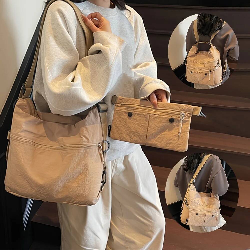 Women's Fashion Backpack New Lightweight Multi Layer Travel Bag Detachable Front Bag Handbag Autumn New Designer design Backpack Back