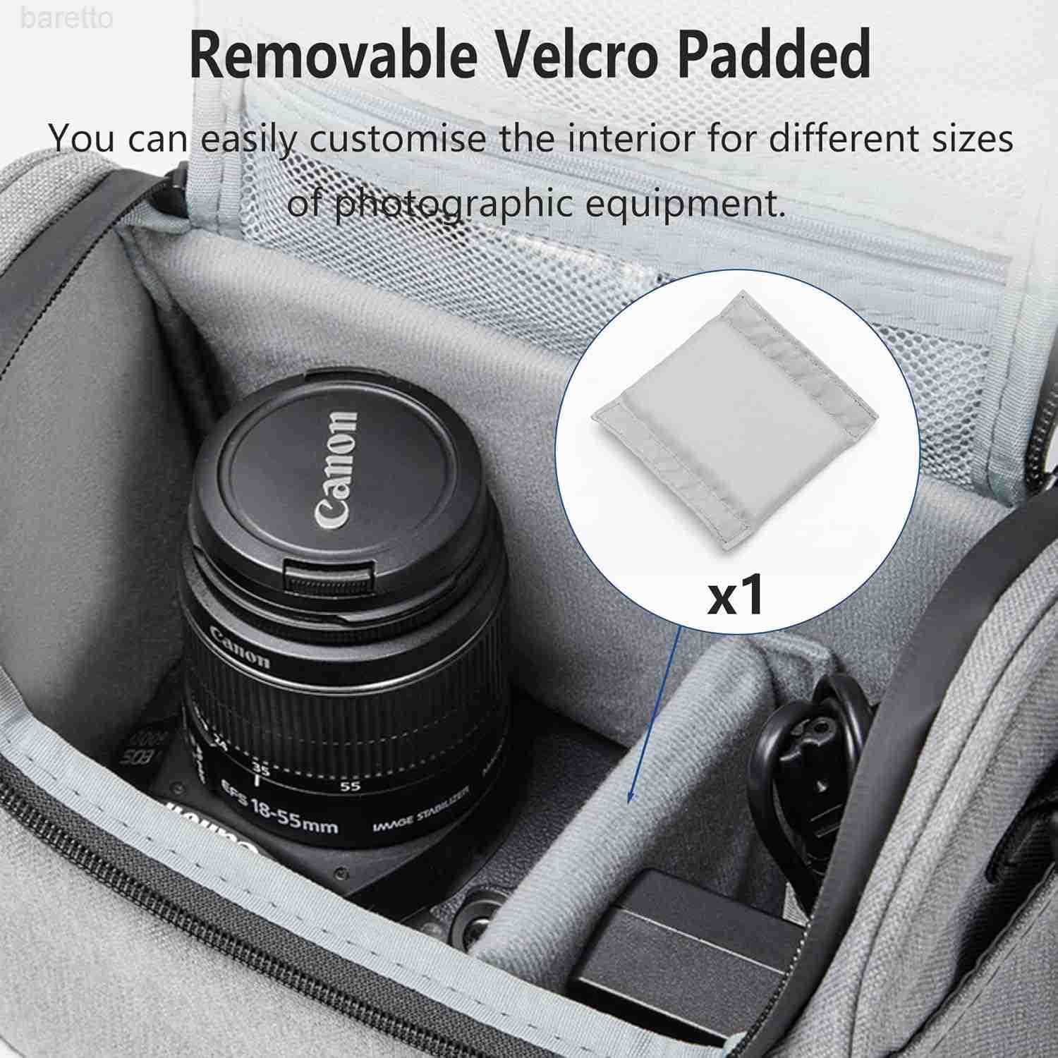 Camera Bag Single Shoulder Compact Camera Case Waterproof SLRDSLR Crossbody Bags for Photographers Compatible with CanonSonyNikonFujifilm Device Lens 