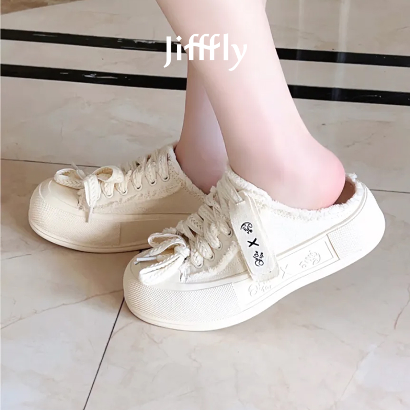 Jifffly Women's Breathable Summer Sandals - Casual White Sneakers for ComfortJFY-220
