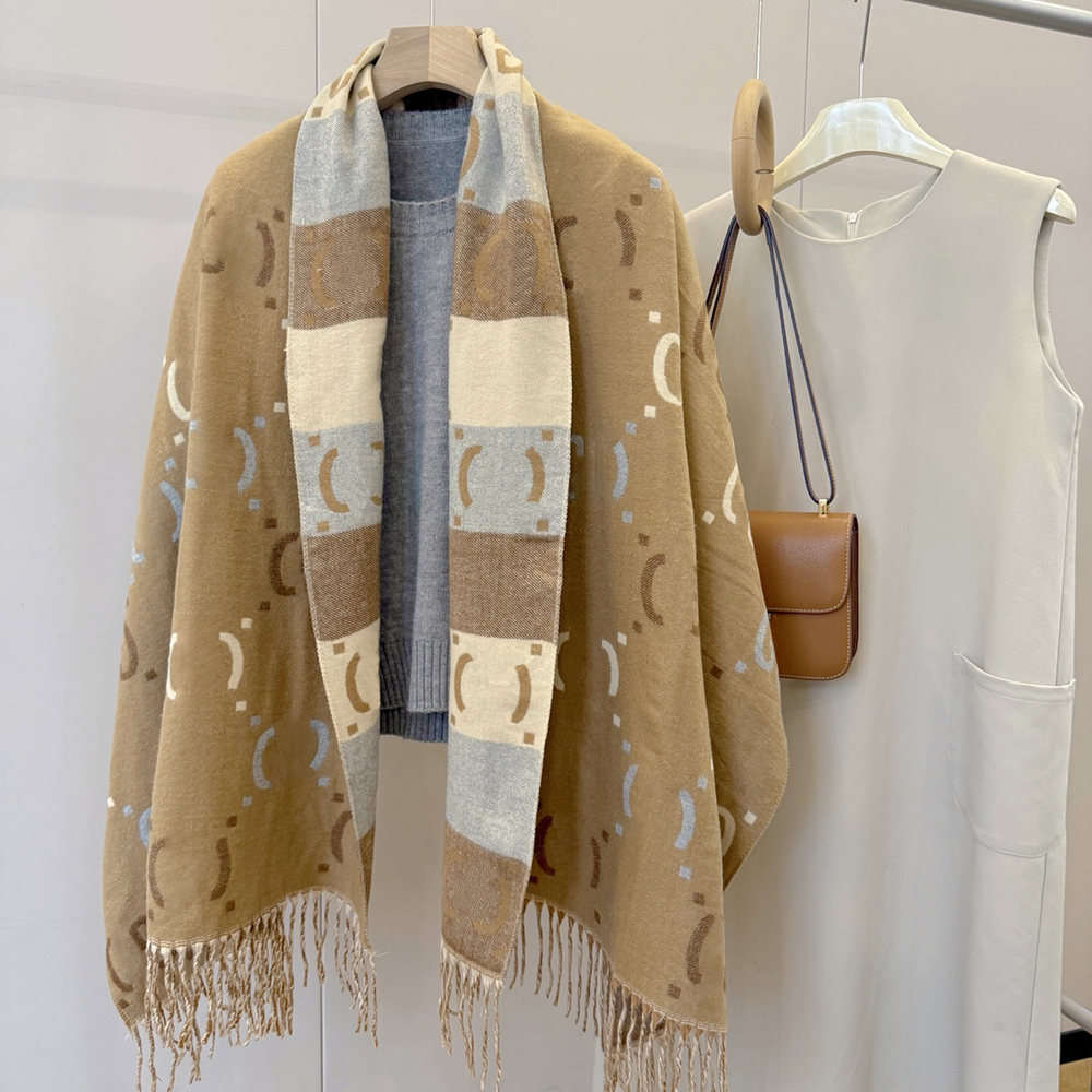 Designer scarf for women Wool fringe Scarves Top Super Double-faced cashmere Pure men scarf Womens Soft Advanced fabrics Luxury grid style Long printed Shawl