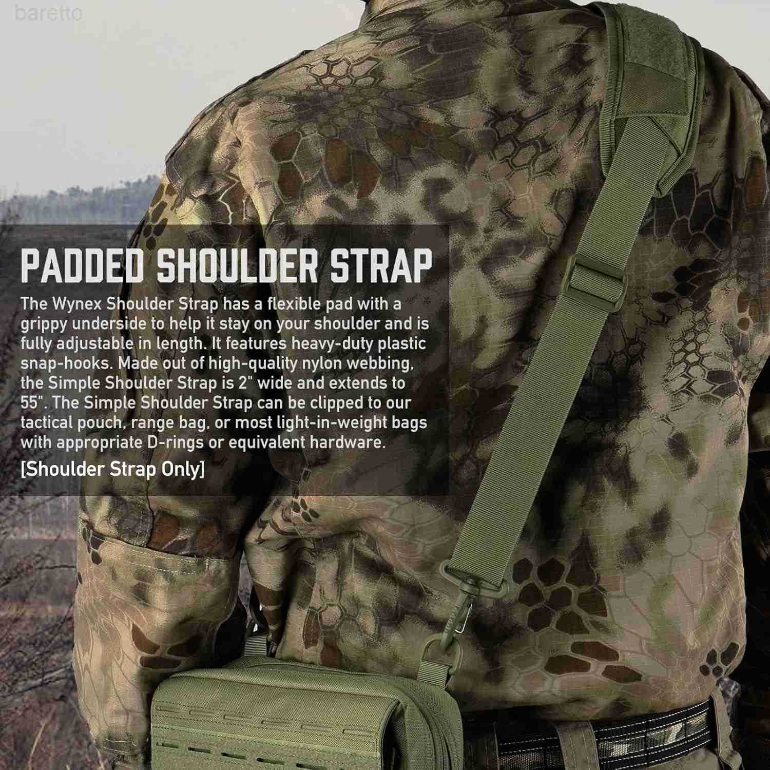 Shoulder Strap Pad for Tactical Pouch Universal Bag Strap with Detachable Thick Pad Single Shoulder Straps Replacement Z250909