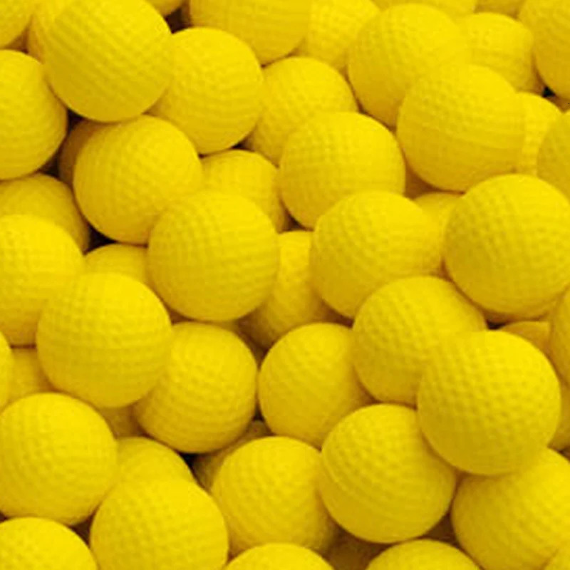 10pcslot Soft Indoor Practice PU Yellow Golf Balls Training Aid Drop Wholesale Gift for Golfers 250909BJ - view 6