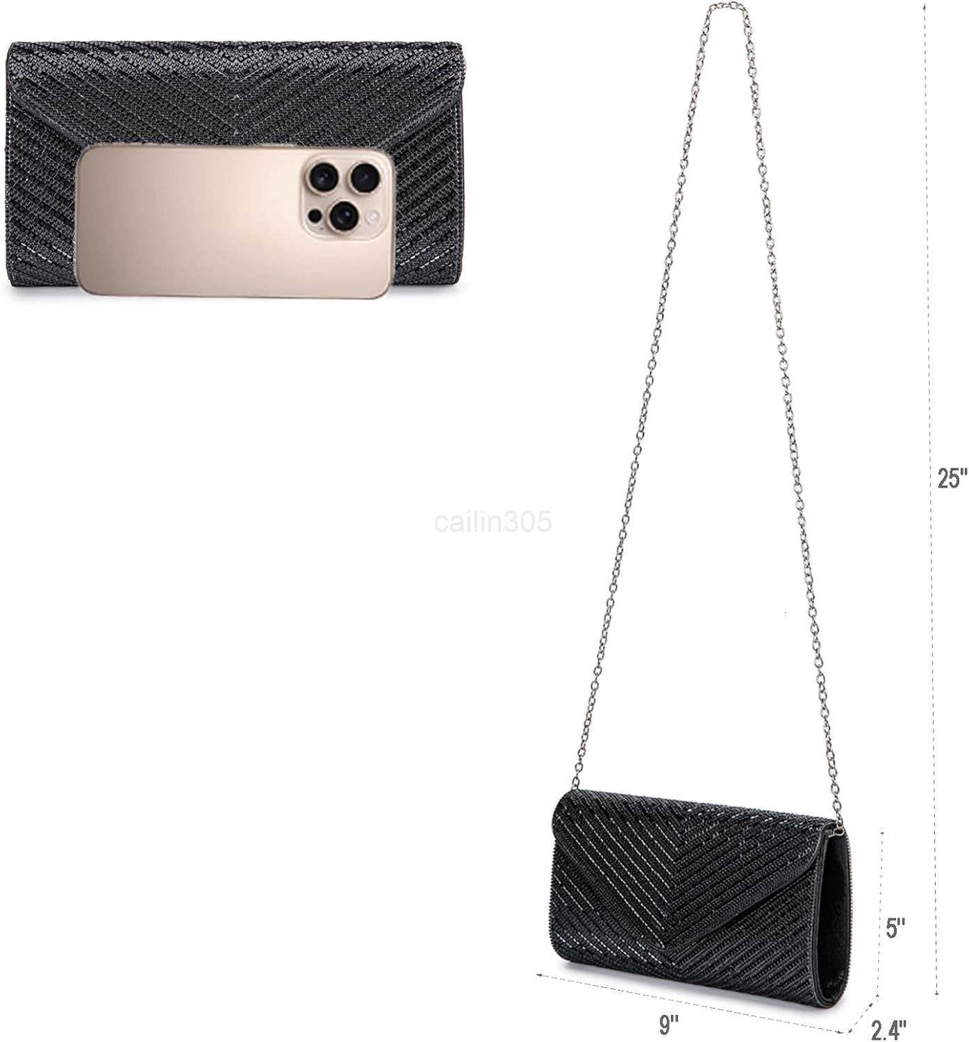 Evening Handbags Envelope Clutch Purses Ladies Crossbody Bags Rhinestone Wedding Bag Shoulder Bag for Women Z25909