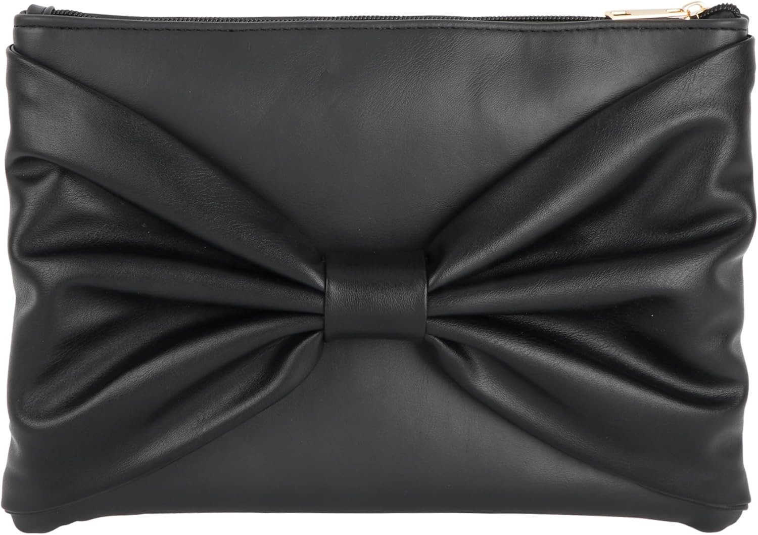 Large Bow Design Faux Leather Handbag Evening Clutch Bag Purse Z25909