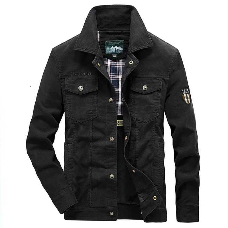 New Autumn Winter Cotton Army Military Cargo Bomber Jackets Casual Streetwear Field Windbreaker Varsity Denim Coats Men Clothing W250909