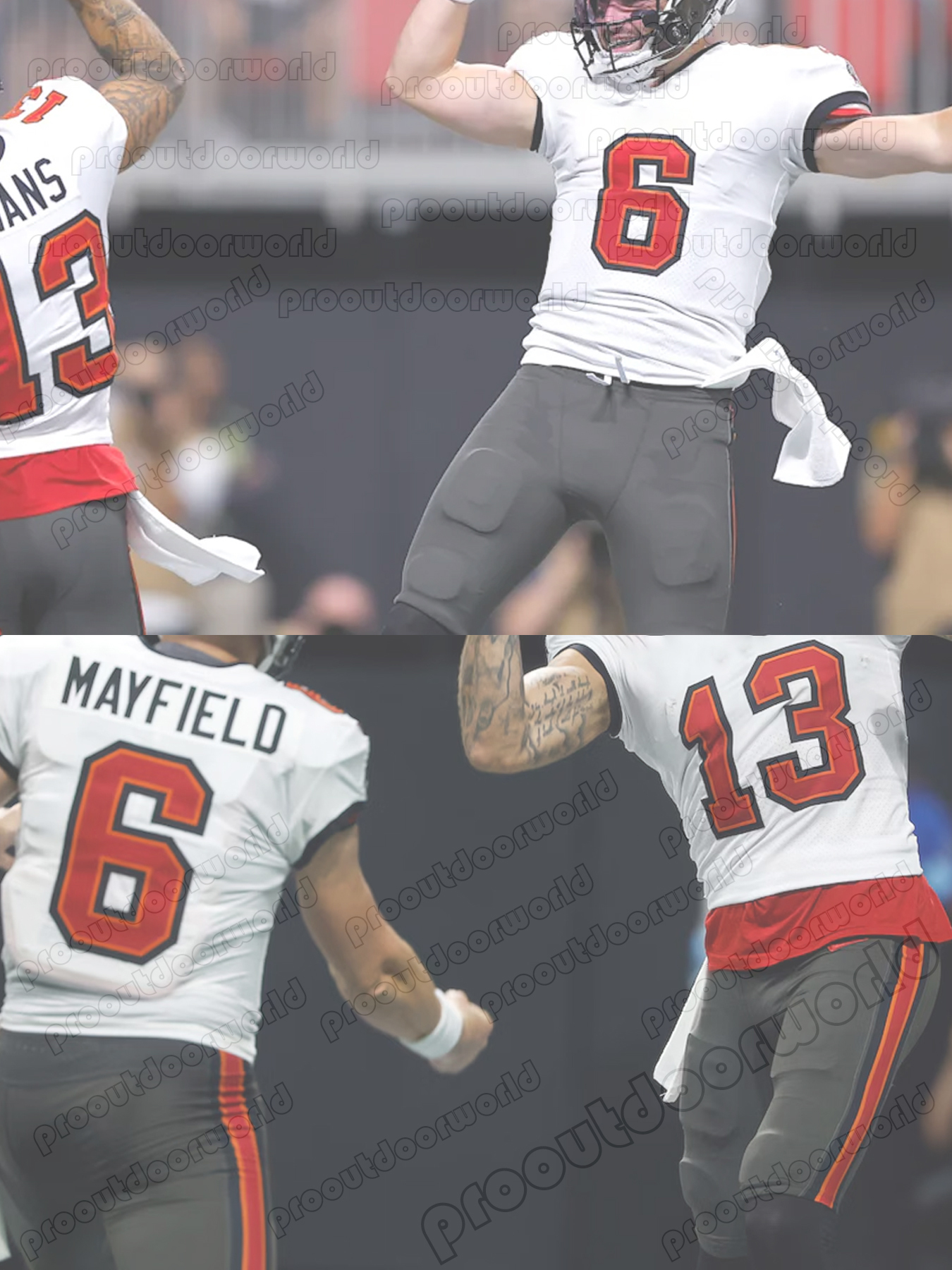 6 Baker Mayfield 2025 Football Jerseys 13 Mike Evans 12 Brady 7 Bucky Irving David Reddick Chris Godwin Jr. 2 Emeka Egbuka Vita Vea McLellan Alstott C