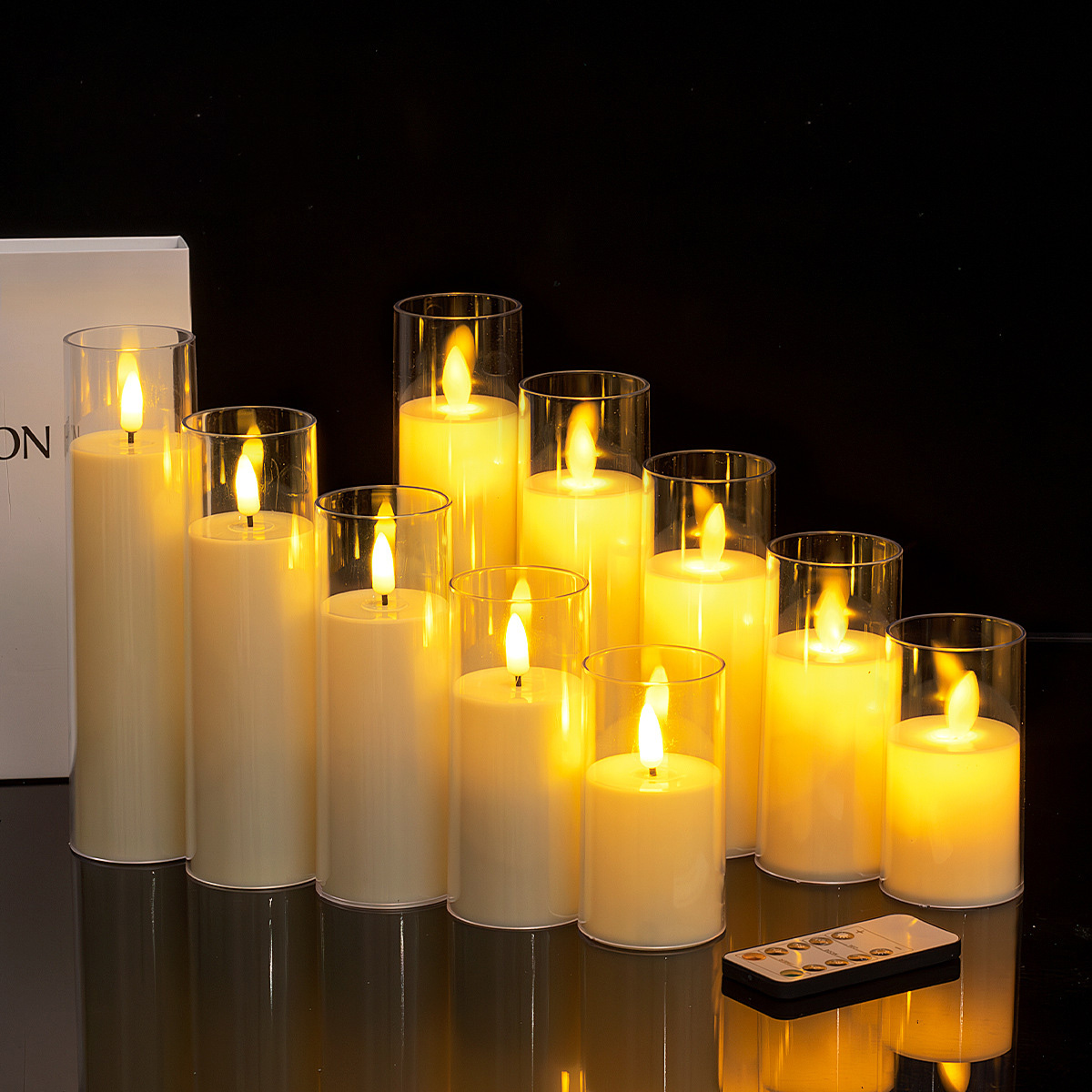 3pcs/set Flameless LED Candles Realistic Flickering Flame Christmas Halloween Parties Home Decor LED Pillar Candles for Home Decoration