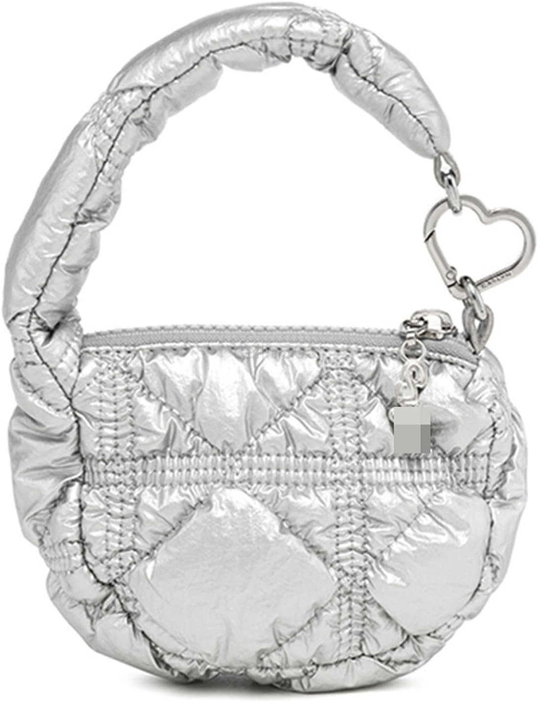 Mini Quilted Bag Puffer Wristlet Clutch Purse Nylon Padded Womens Handbags Evening Bag Charm Lipstick bag Z25909