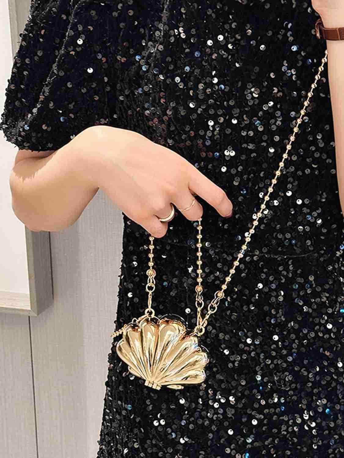 Mini Glossy Chain Crossbody Evening Bag Sparkly Clutch Purses Shoulder Handbag Bags Z25909