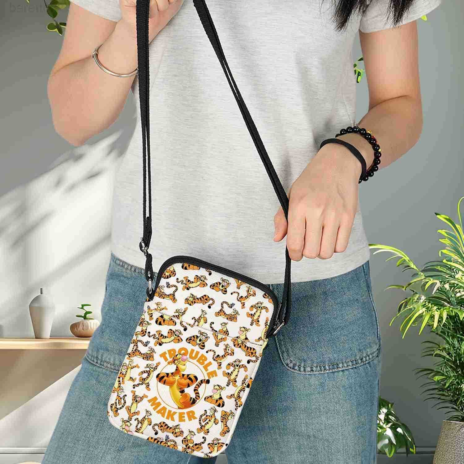 Cartoon Tiger Crossbody Bag Fairy Tale Gift Trouble Maker Shoulder Bag Cartoon Merchandise Z250909