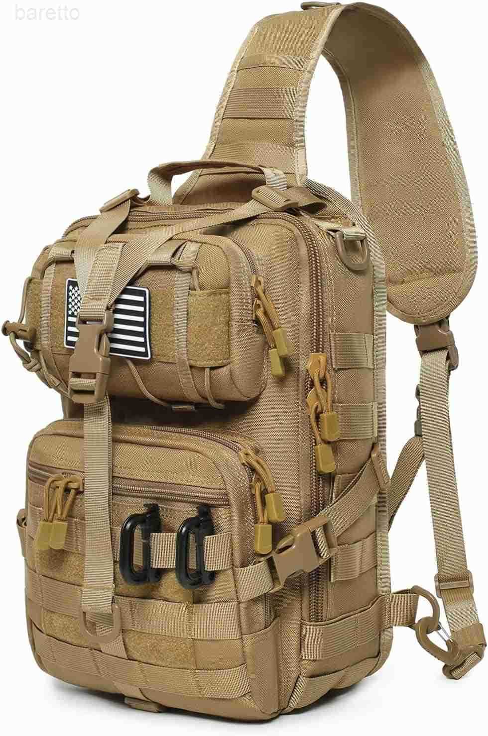 Sling Bag Backpack Military Rover Shoulder Sling Pack EDC Molle Assault Range Bag Crossbody Chest Pack Coyote Z250909