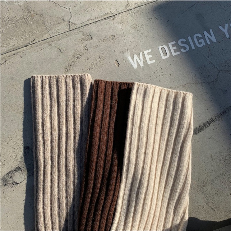 (732) New Knitted Dress Autumn and Winter Loose Half-high Collar Thick Korean Style Long Skirt