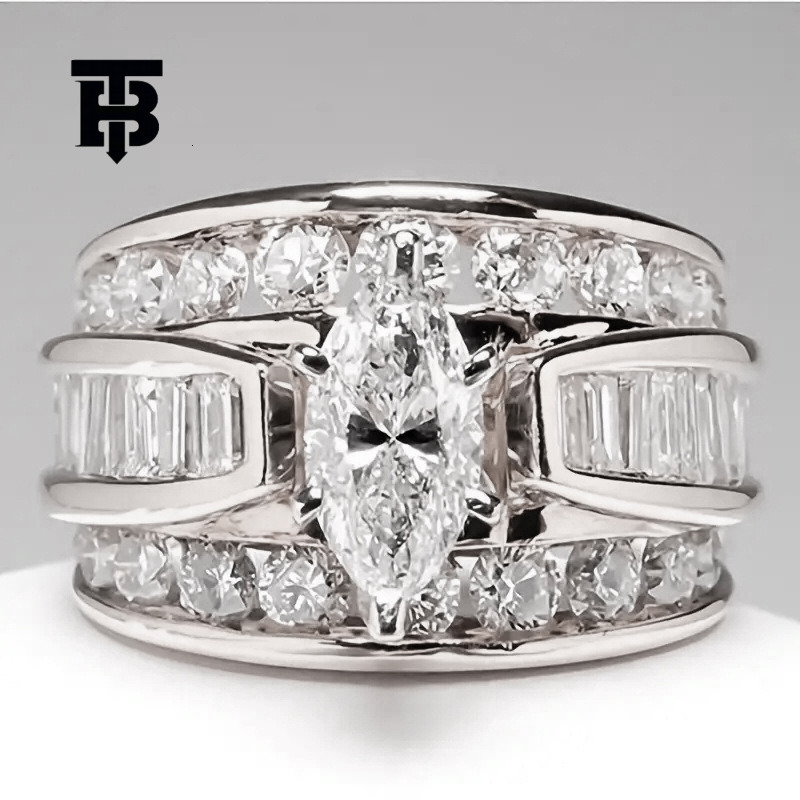 TB BHULAMTE Free Shipping New Designer Accessories Wish Cross-border E-commerce Source Copper Inlaid Zircon Women's Ring Fashion Engagement Jewel