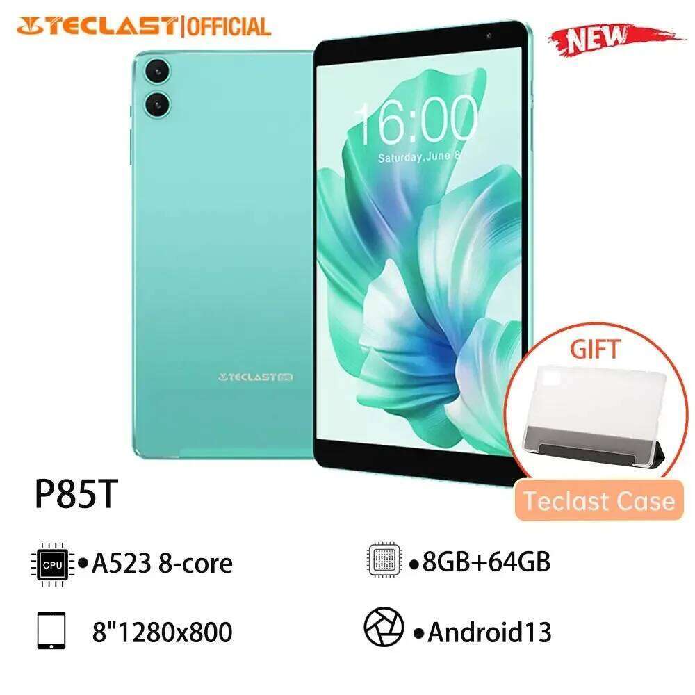 Teclast P85t 2024 Tablet (Allwinner A523 1.8Ghz 8-Core/10Gb (4Gb+6Gb)Ram/64Gb Rom/8 Inch 1200*800Ips/Wifi 5/Bt 5.0/5000Mah