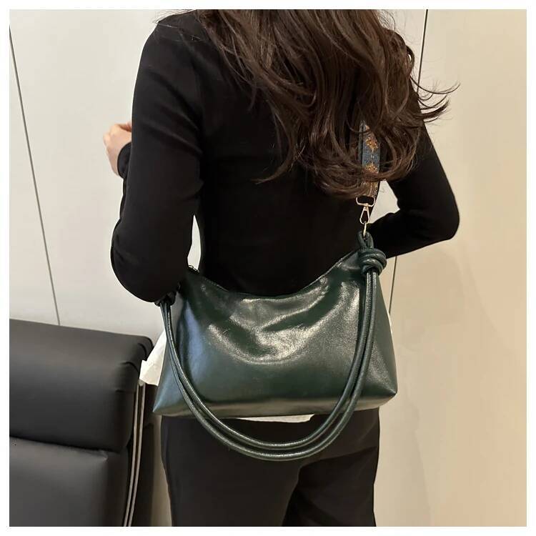 Fashionable Soft Leather Broadband Commuting Handbag Armpit Bag Women's Shoulder design Bag 2025 Autumn New Designer Women's Crossbody Bag