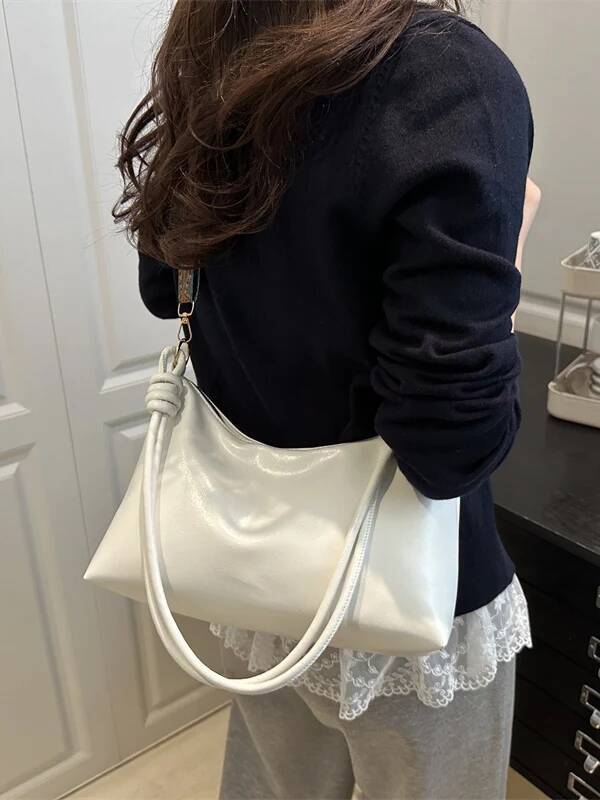 Fashionable Soft Leather Broadband Commuting Handbag Armpit Bag Women's Shoulder design Bag 2025 Autumn New Designer Women's Crossbody Bag
