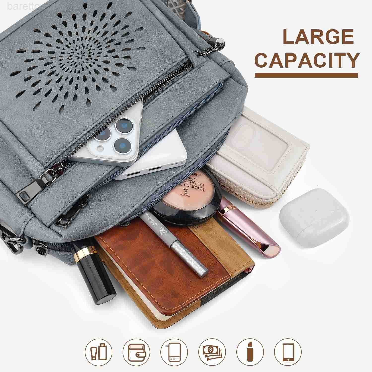 Crossbody Bags for Women Trendy Leather Crossbody Purses Shoulder Handbags with Adjustable Guitar Strap Z250909