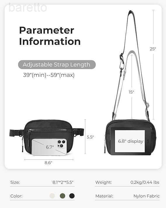 Small Nylon Crossbody Bags for Women and Men Mini Crossbody Purse for Workout Travel with Adjustable Strap Card Slots Z250909