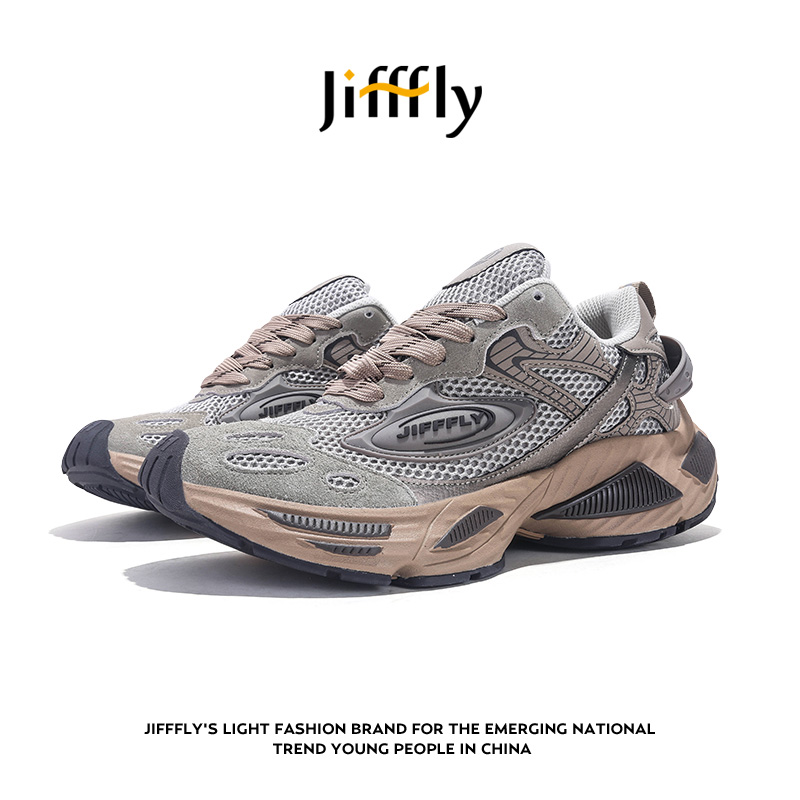 Jifffly free shipping designer shoes men's autumn winter new versatile trendy sneakers vintage sports couple comfortable casual shoes black brown