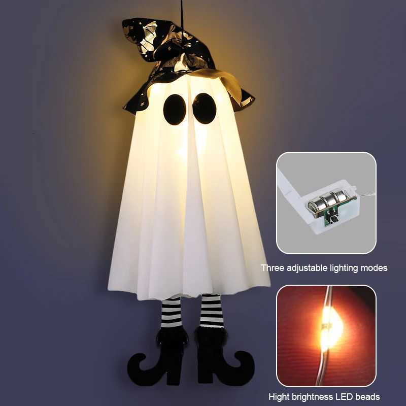41Pcs Halloween LED Light Up Witch Ghost for Halloween Party Home Indoor Outdoor Yard Decoration Scary Hanging Ornaments Gifts H250908