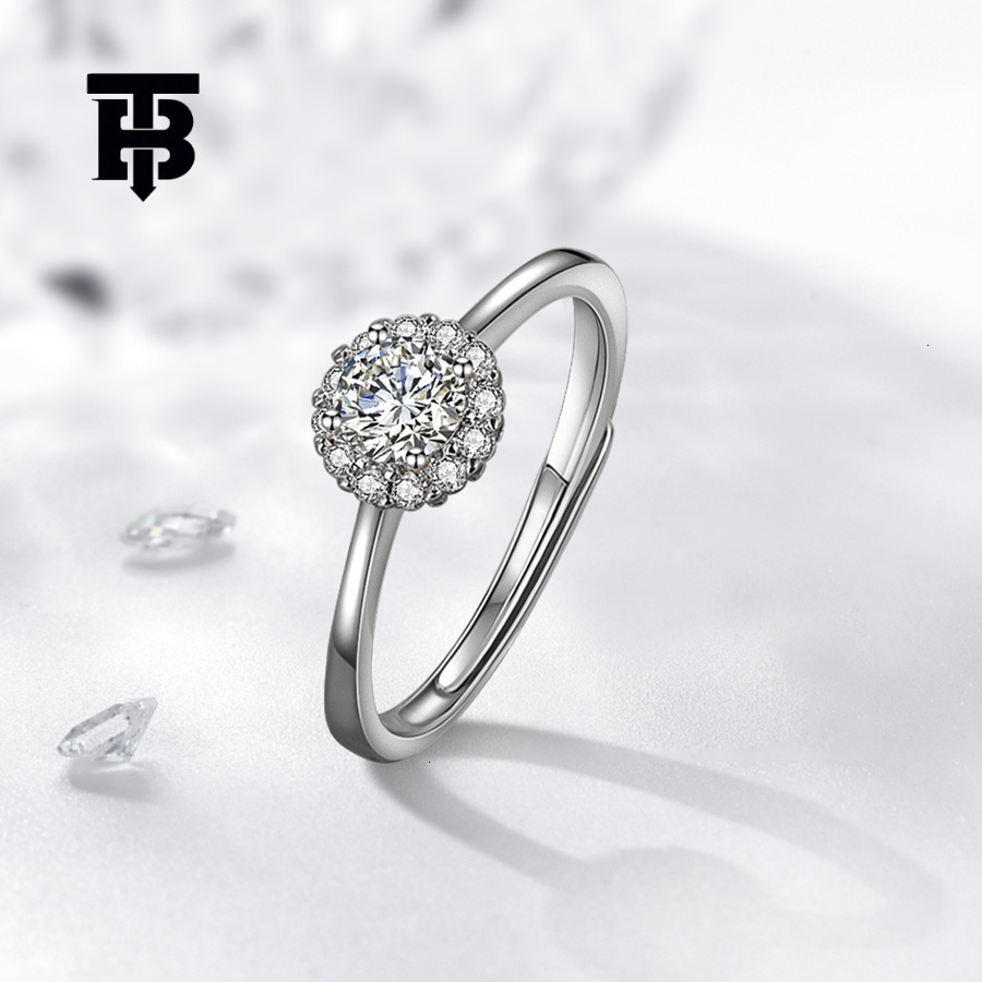 TB BHULAMTE Free Shipping New Designer Accessories Adjustable Size Angel Imitation Diamond Zircon Ring For Women Bull Head Six-prong Wedding Ring